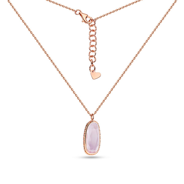 Золоте кольє з рожевим кварцем (арт. 352382Пкрм) – зображення 2