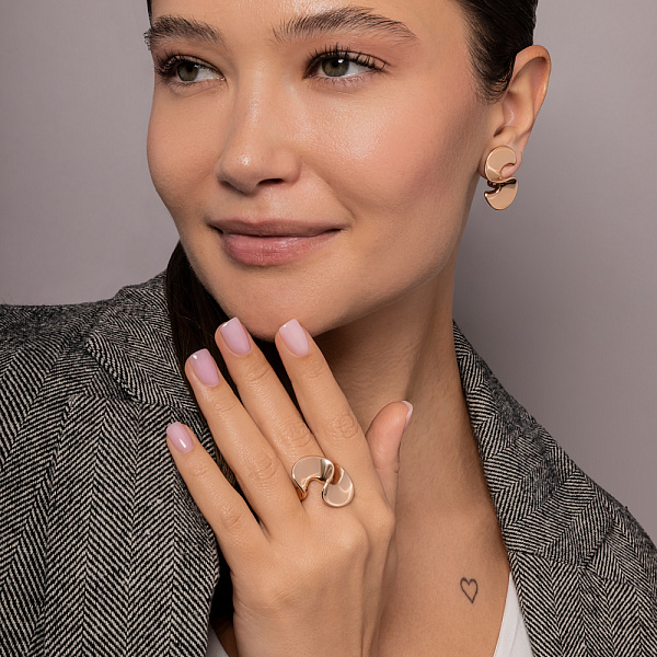 Серьги из красного золота (арт. 111408) – изображение 7