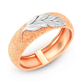 Кольцо из красного и белого золота (арт. 1401067)