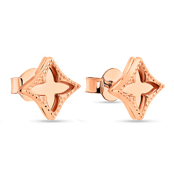 Серьги-пусеты из красного золота (арт. 109426)