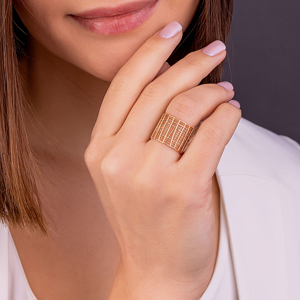 Массивное золотое кольцо (арт. 141280) – изображение 2