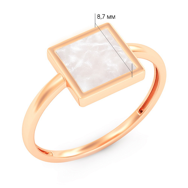 Золота каблучка з емаллю (арт. 141217еп) – зображення 4