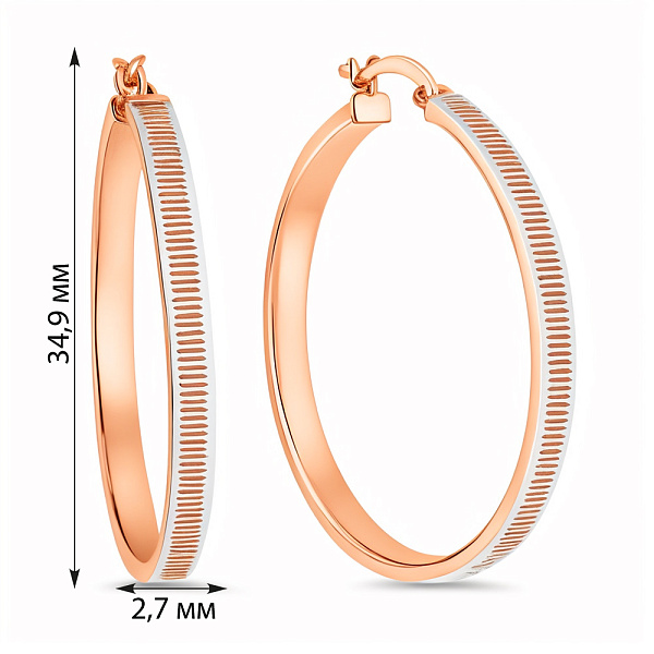 Золотые серьги-кольца (арт. 1091148/30р) – изображение 3