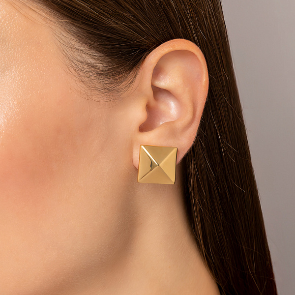 Золоті сережки Francelli без каменів (арт. е1091984ж) – зображення 2