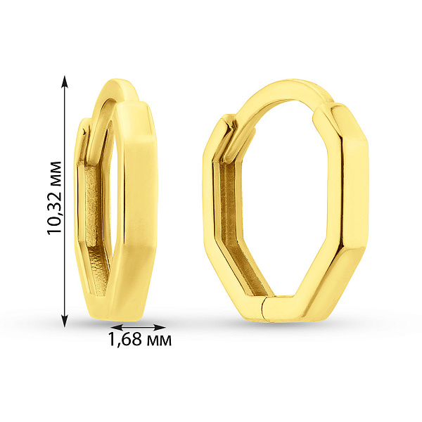 Золотые сережки-кольца (арт. 110852ж) – изображение 3