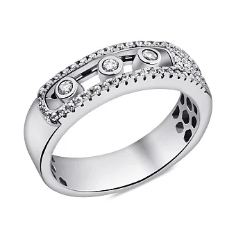 Каблучка зі срібла з розсипом фіанітів (арт. 7501/5403)