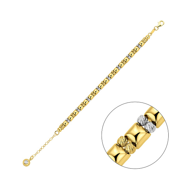 Браслет из желтого и белого золота Francelli (арт. 326130жб) – изображение 1