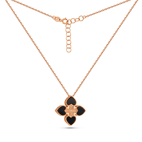 Кольє з червоного золота з оніксом (арт. 352880о) – зображення 2