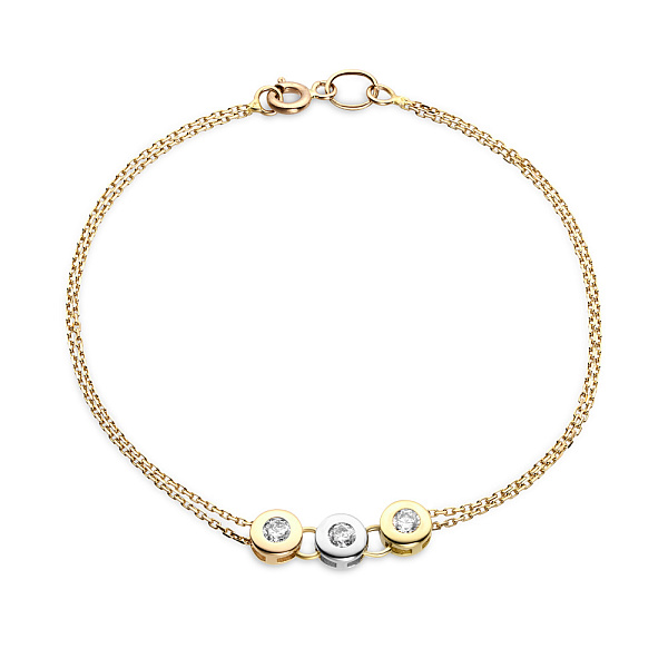 Золотой женский браслет с фианитами (арт. 323318ж) – изображение 1