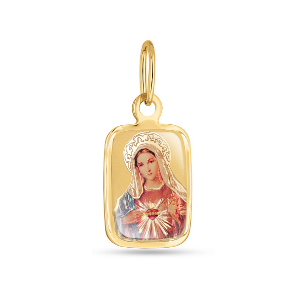Ладанка из золота Дева Мария с эмалью (арт. 422245жМ) – изображение 1