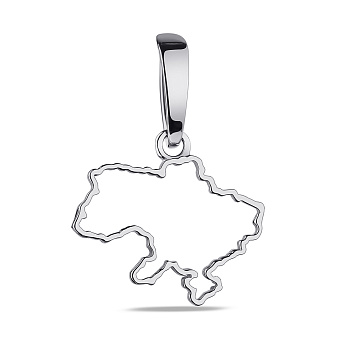 Фото Серебряный подвес "Украина" (арт. 7503/472пп)