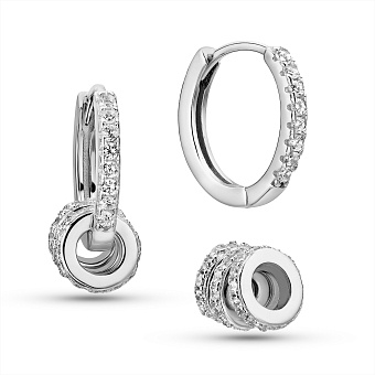 Серебряные серьги с фианитами (арт. 7502/2180715)