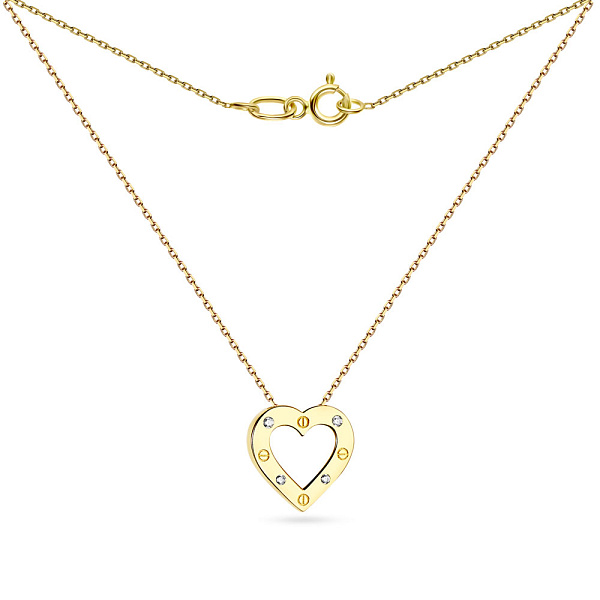 Кольє з жовтого золота з фіанітами (арт. 351571ж) – зображення 2