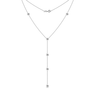 Колье-галстук из белого золота (арт. 360276б)