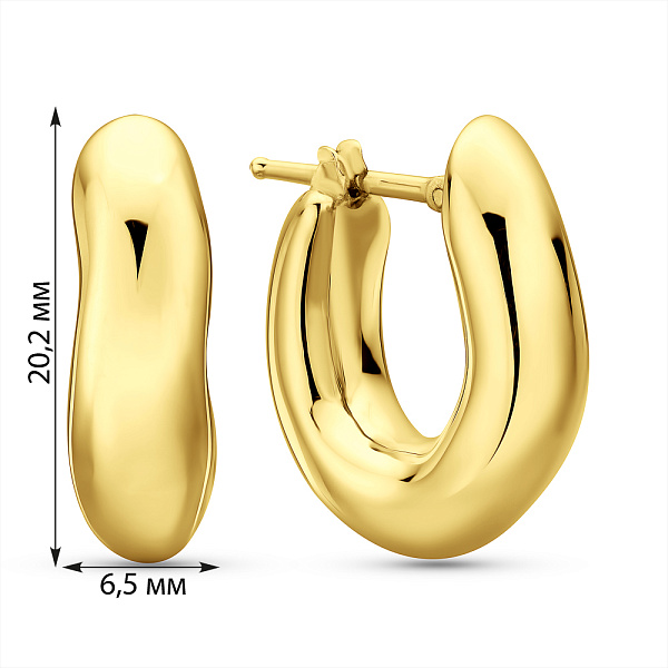Золотые серьги Francelli (арт. 1091879/15ж) – изображение 4