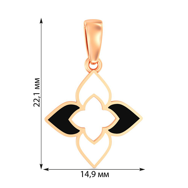 Золотий підвіс з емаллю (арт. 441368ечб) – зображення 2