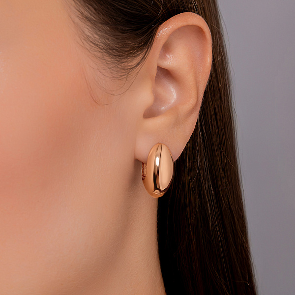 Сережки з червоного золота (арт. 1092067) – зображення 2