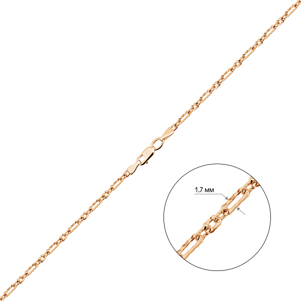 Тонкий золотий ланцюжок плетіння Фігаро (арт. ц3023305а) – зображення 4