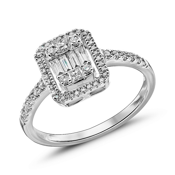 Золотое кольцо с бриллиантами (арт. К341346040б) – изображение 1