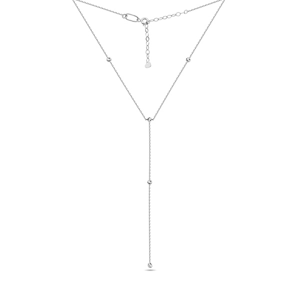 Колье-галстук из белого золота без камней (арт. 360177б) – изображение 2