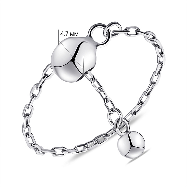 Кольцо из серебра с цепочкой Trendy Style (арт. 7501/6777) – изображение 2