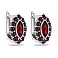 Серебряные серьги с гранатом  (арт. 7502/3999Г) – изображение 1