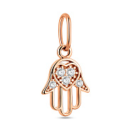 Фото Подвес Хамса из красного золота (арт. 440708)