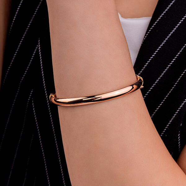 Жорсткий золотий браслет (арт. 320775/5) – зображення 3