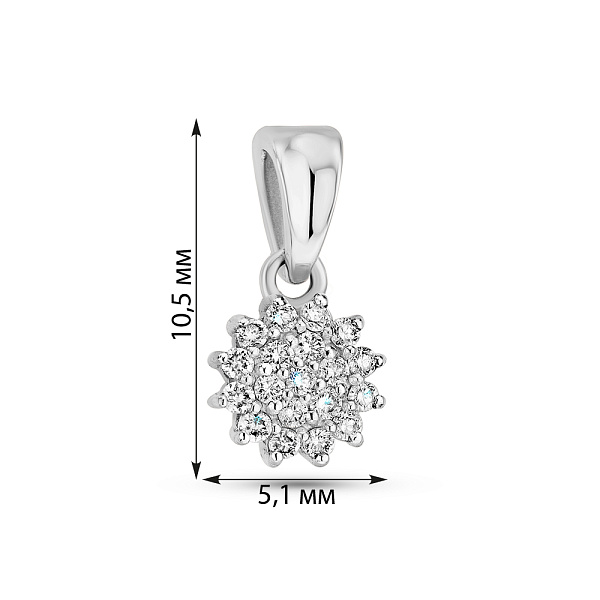 Кулон з білого золота з діамантами (арт. 3109883202) – зображення 2