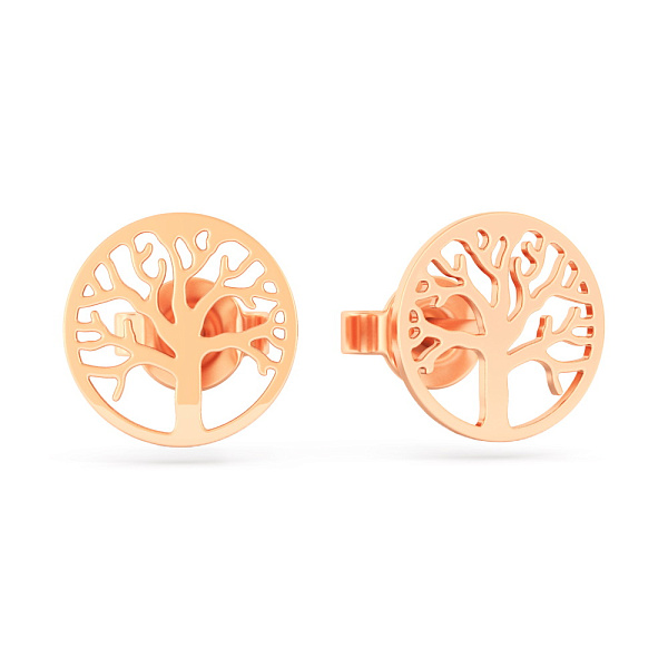 Пусеты золотые Дерево жизни (арт. 111270) – изображение 1
