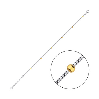 Фото Серебряный браслет с желтым родированием (арт. 7509/4785бж)