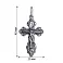 Серебряный нательный крестик с распятием (арт. 7904/3551-ч) – изображение 2