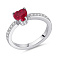 Серебряное кольцо Сердце с альпинитом (арт. 7501/8265ак) – изображение 1