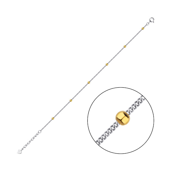 Серебряный браслет с желтым родированием (арт. 7509/4785бж) – изображение 1