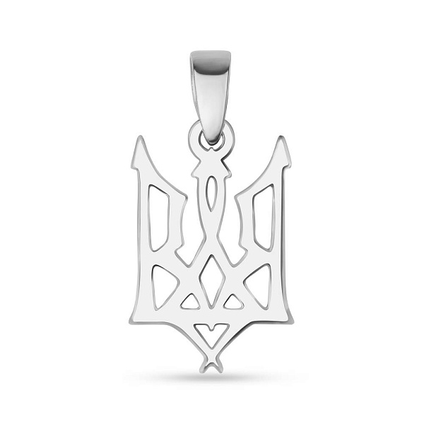 Подвес из белого золота Герб Украины-Трезубец (арт. 440747б) – изображение 1