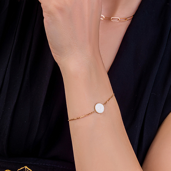 Золотий браслет Лýна з емаллю (арт. 341257еп) – зображення 3