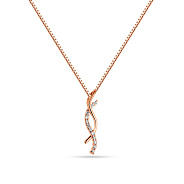 Колье из красного золота с бриллиантами (арт. Ц011428)