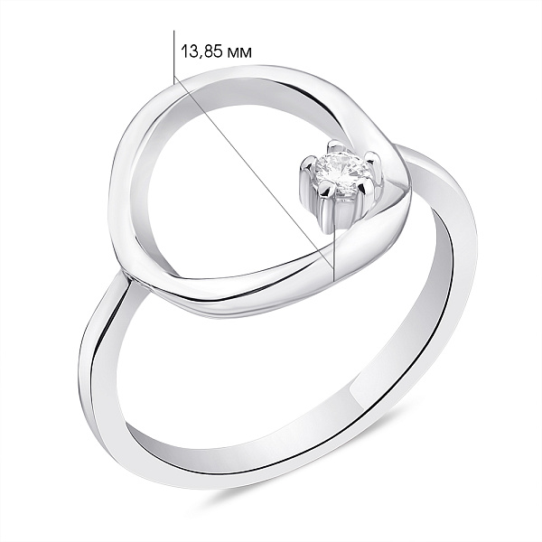 Серебряное кольцо с фианитом (арт. 7501/5741) – изображение 2