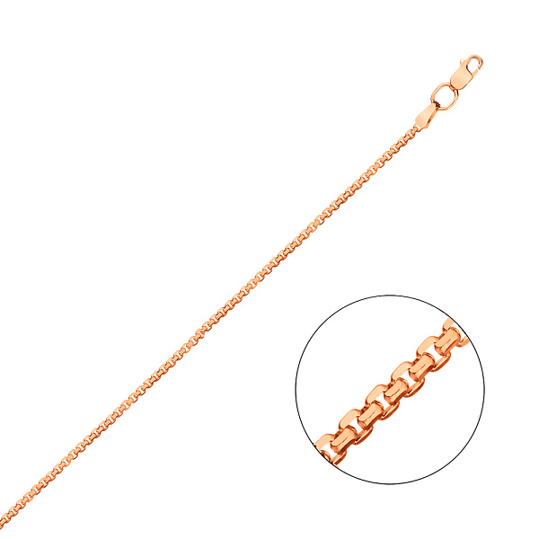 Браслет из красного золота плетения Якорное квадратное (арт. 316202с) – изображение 1