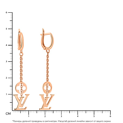 Золотые длинные серьги-подвески (арт. 106501)