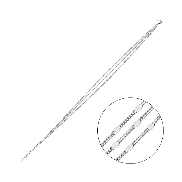 Серебряный браслет на ногу (арт. 7509/4930н) – изображение 1