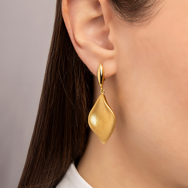 Золоті масивні сережки Francelli (арт. 1091853жм) – зображення 2