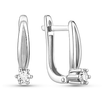 Фото Золоті сережки з діамантами (арт. С011015015б)