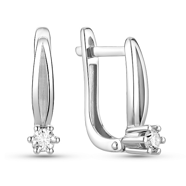 Золоті сережки з діамантами (арт. С011015015б) – зображення 1