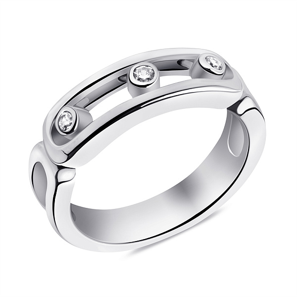 Каблучка зі срібла з фіанітами (арт. 7501/3737) – зображення 1
