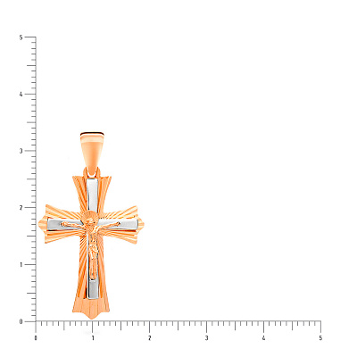 Золотой нательный крестик с распятием  (арт. 503852кб)