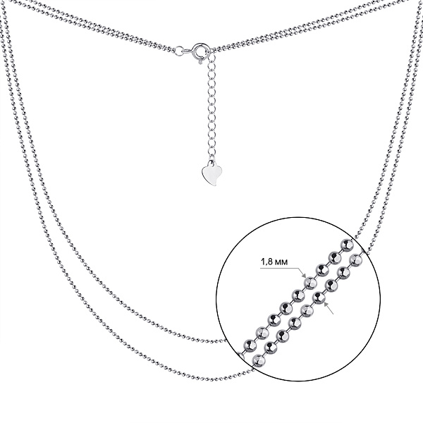 Серебряное колье без камней Trendy Style (арт. 7507/2016) – изображение 2