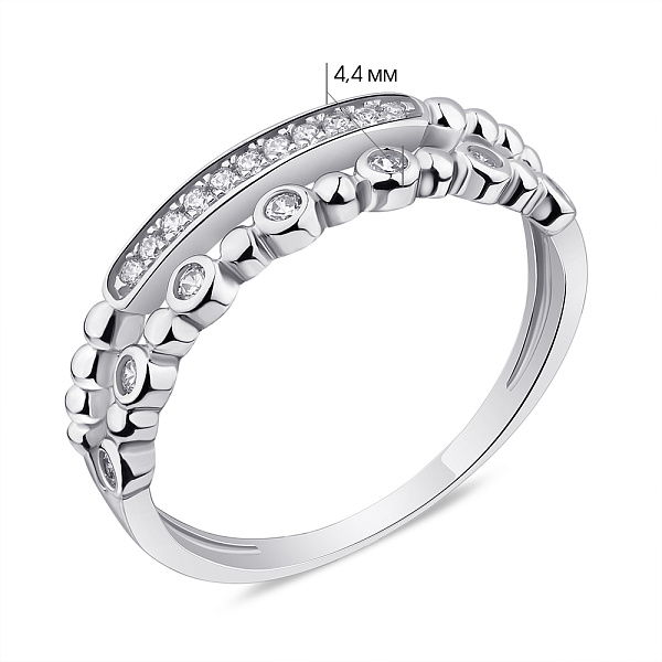Кольцо из серебра с дорожкой из фианитов (арт. 7501/6267) – изображение 2