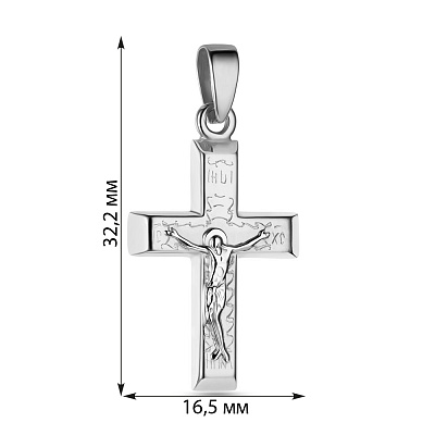 Золотой нательный крестик с распятием  (арт. 501562бр)