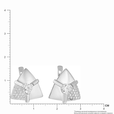 Серьги из серебра с фианитами (арт. 7502/3956)